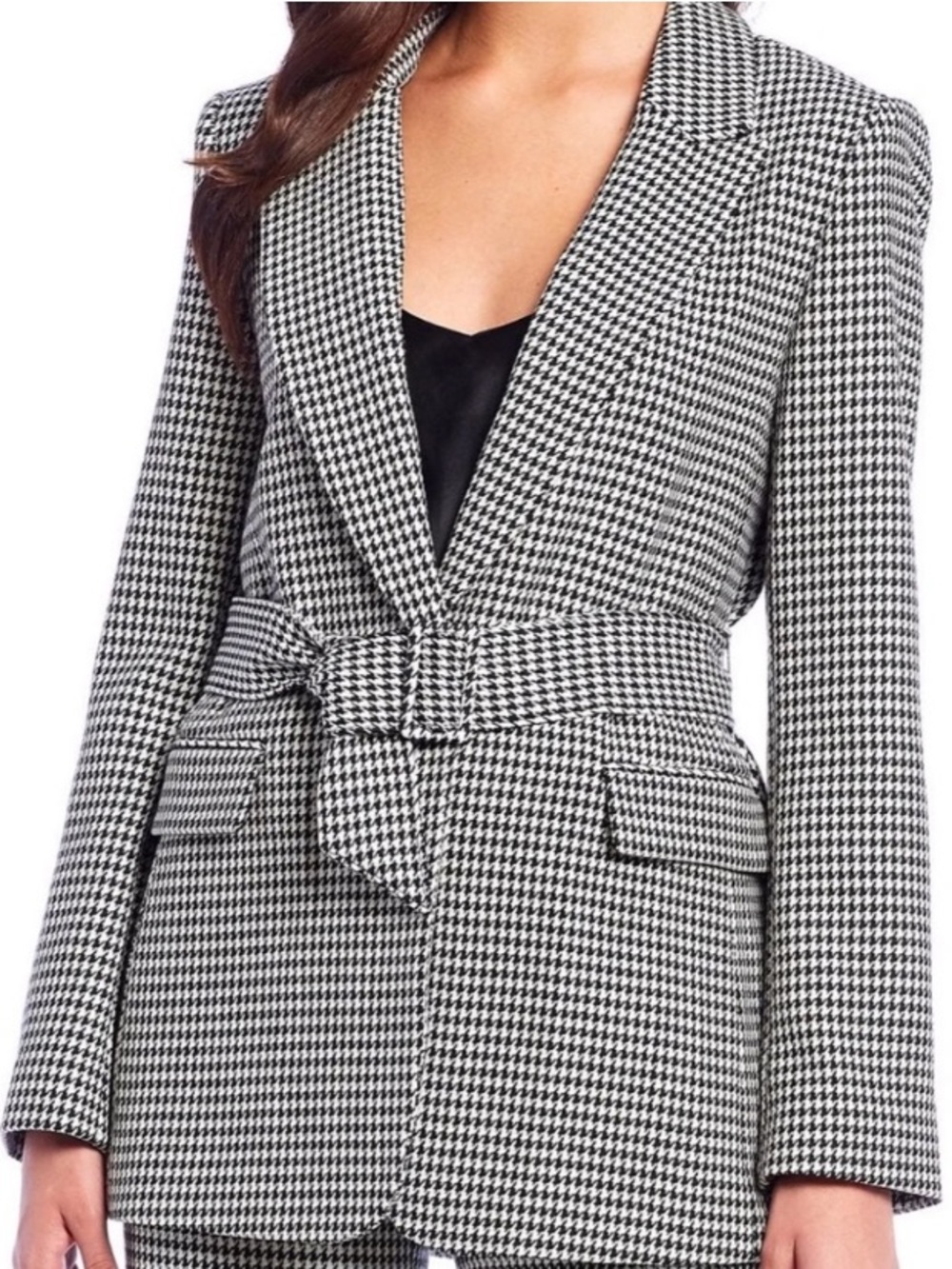 Gianni Bini Houndstooth Monica Belted Blazer